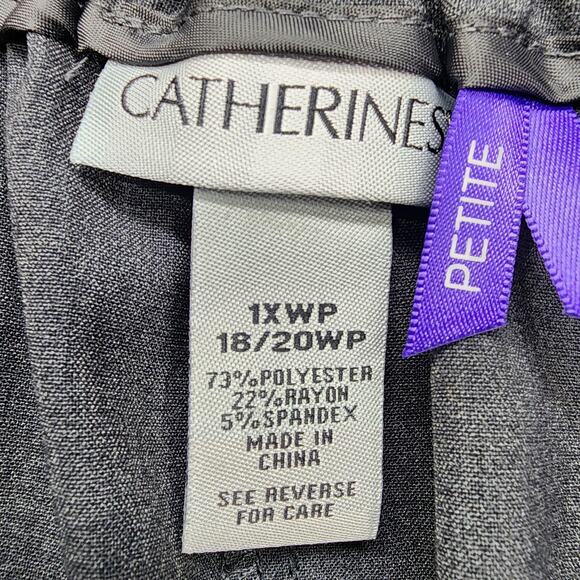 Catherines Pants Womens 1XWP 18/20WP PETITE Gray Refined Pull On Stretch Pockets - Picture 3 of 11